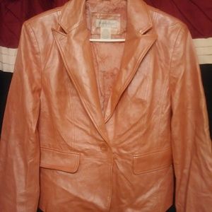 Lovely Coral, Fall Inspired, Leather Jacket